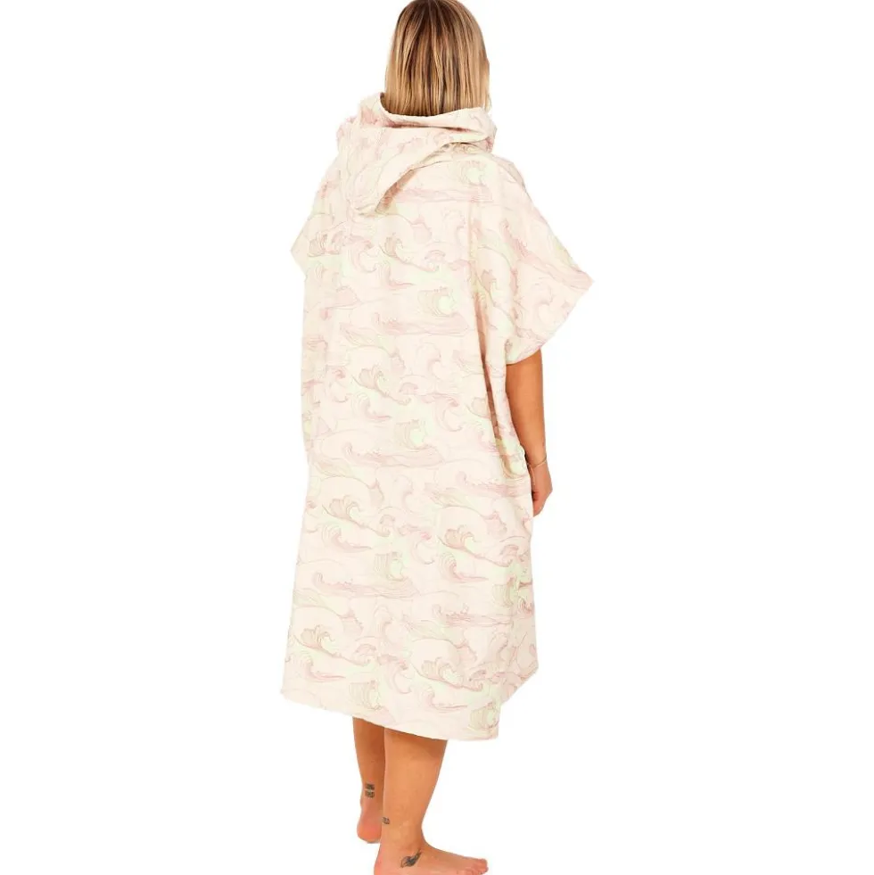 Poncho da bagno After Essentials Beach Poncho Japan Waves Soft Pink