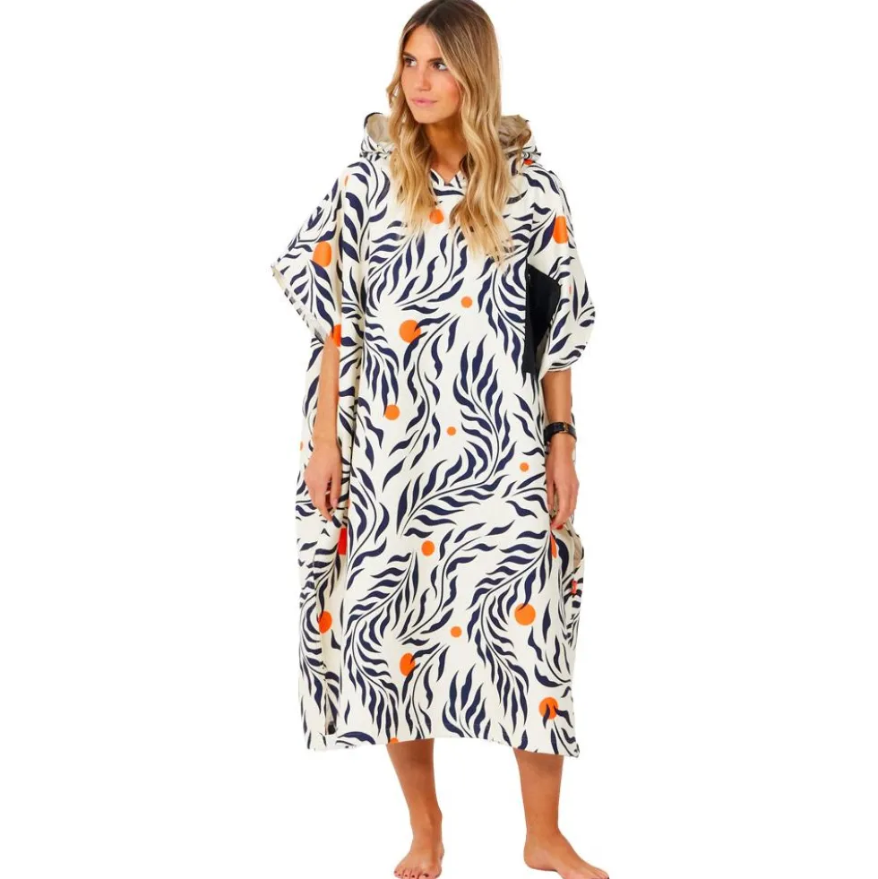 Poncho da bagno After Essentials Tech Pocket Series Poncho Feather Leaves