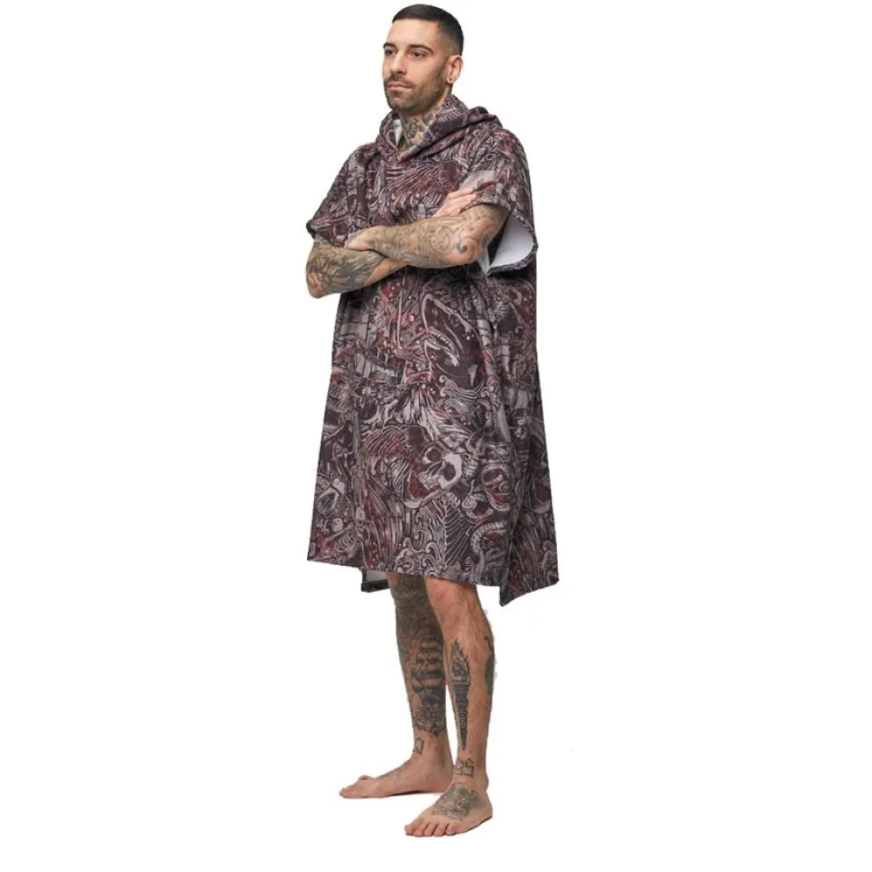 Poncho da bagno After Essentials Beach Poncho Nightmare Black
