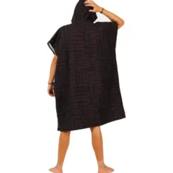 Poncho da bagno After Essentials Tech Pocket Series Poncho Black Snake
