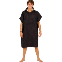 Poncho da bagno After Essentials Tech Pocket Series Poncho Black Snake
