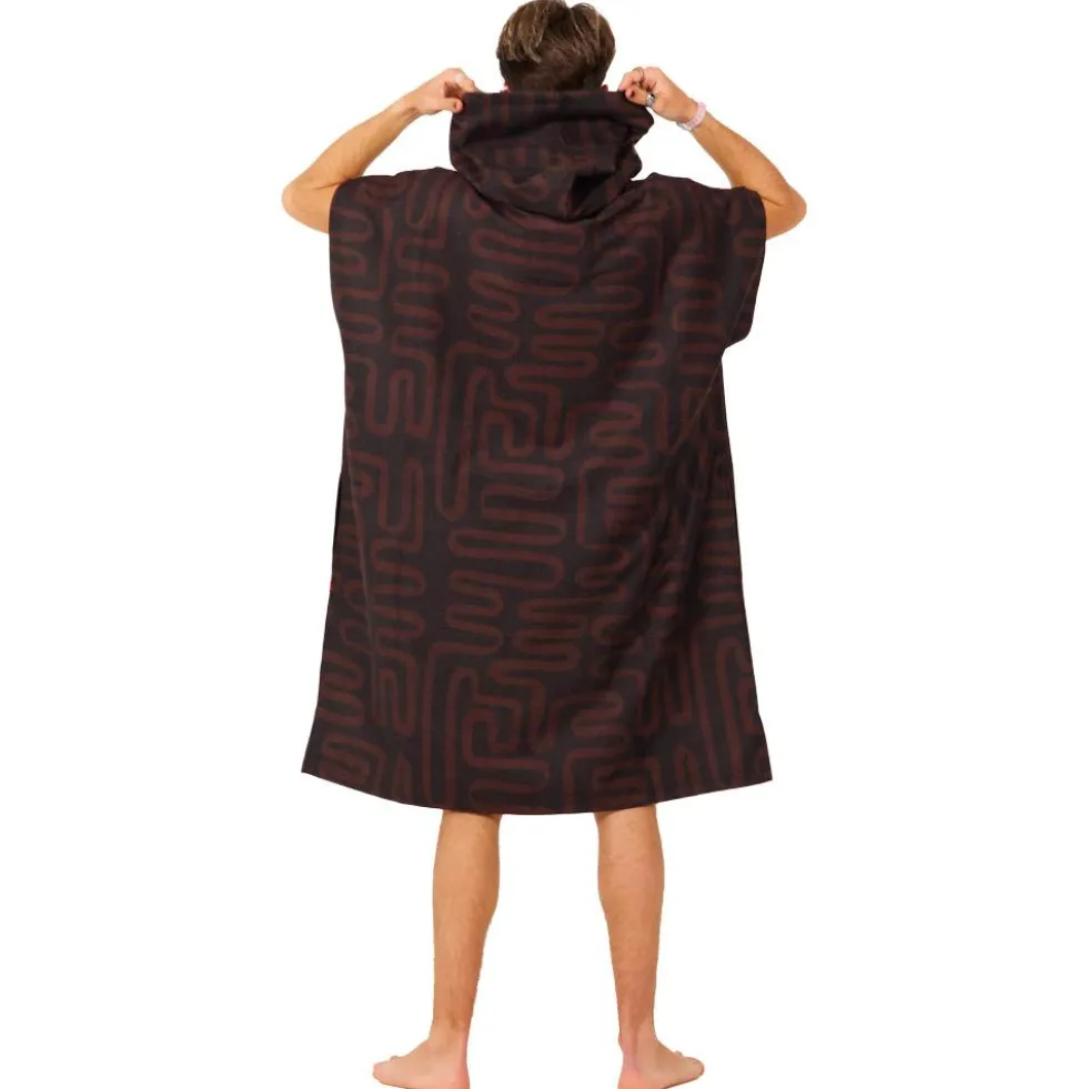 Poncho da bagno After Essentials Tech Pocket Series Poncho Black Snake
