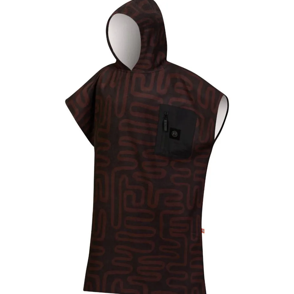 Poncho da bagno After Essentials Tech Pocket Series Poncho Black Snake
