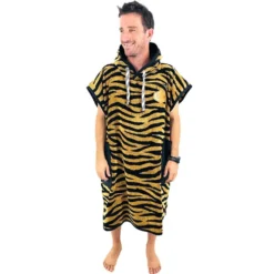 Poncho da bagno All-In Classic Jacquard - Zebra / Black