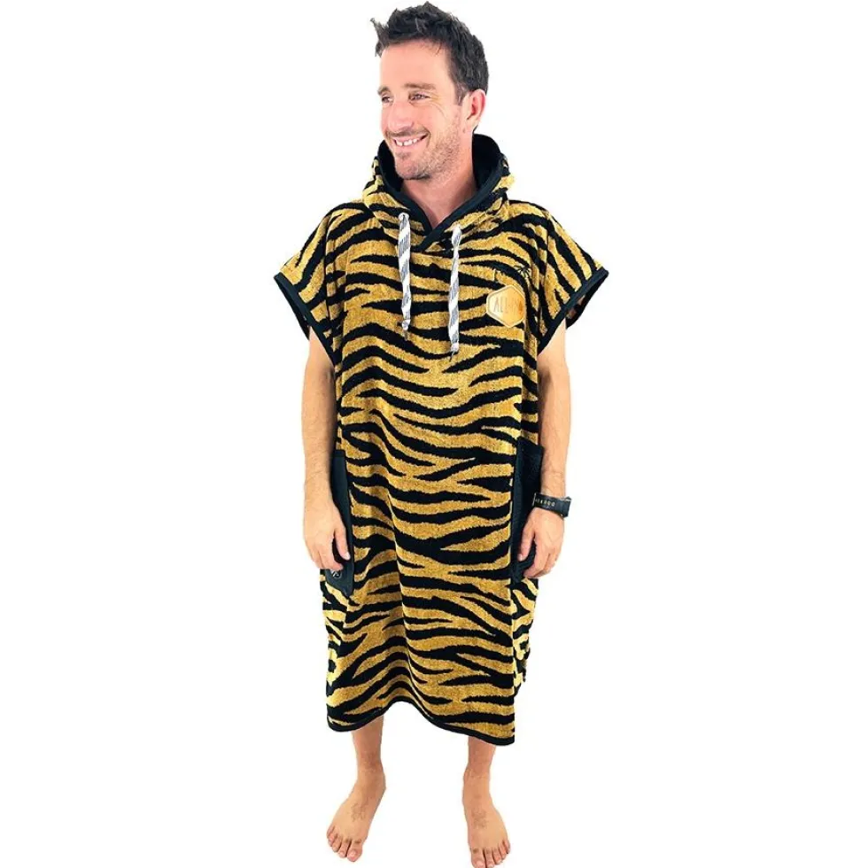 Poncho da bagno All-In Classic Jacquard - Zebra / Black