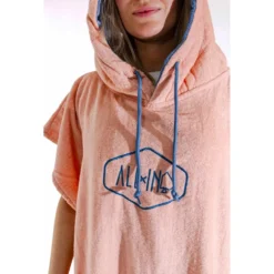 Poncho da bagno All-In Classic Flash Line Ponchos Coral Blue