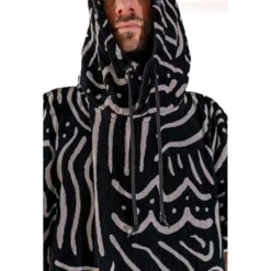 Poncho da bagno All-In V-Poncho Men Beach Crew Matis Black