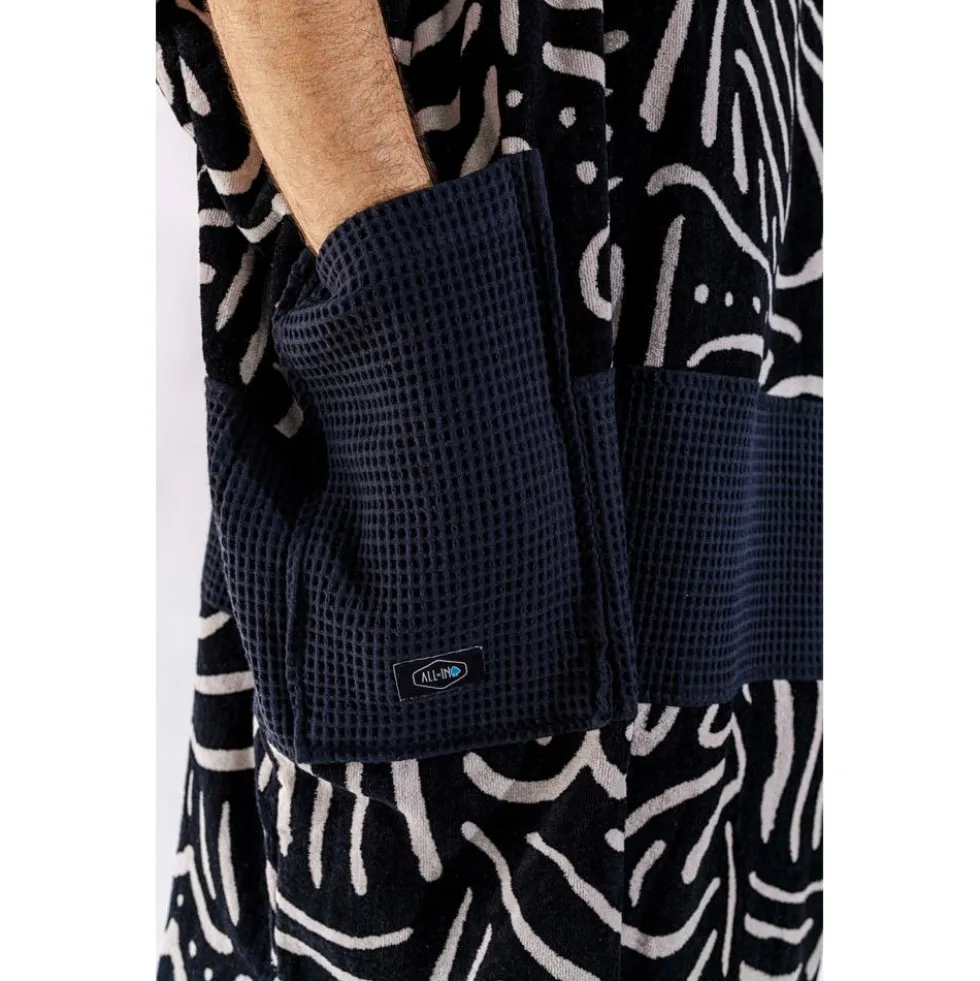 Poncho da bagno All-In V-Poncho Men Beach Crew Matis Black