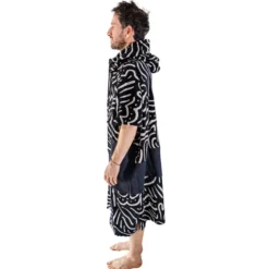 Poncho da bagno All-In V-Poncho Men Beach Crew Matis Black
