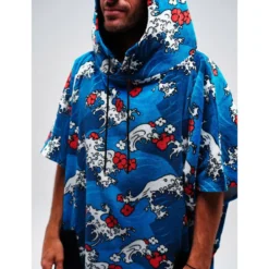Poncho da bagno All-In V-Poncho Men Beach Crew Nippon Waves