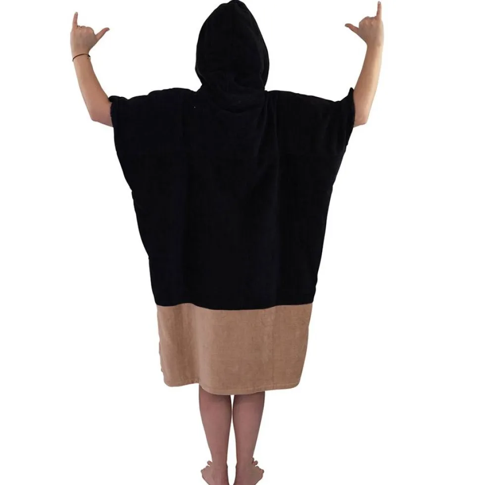 Poncho da bagno All-In V-Poncho Flash Black Dark Pink
