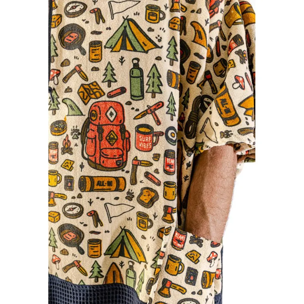 Poncho da bagno All-In V-Poncho Men Beach Crew Surf Camp