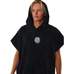 Poncho da bagno Rip Curl Logo Hooded Towel Black