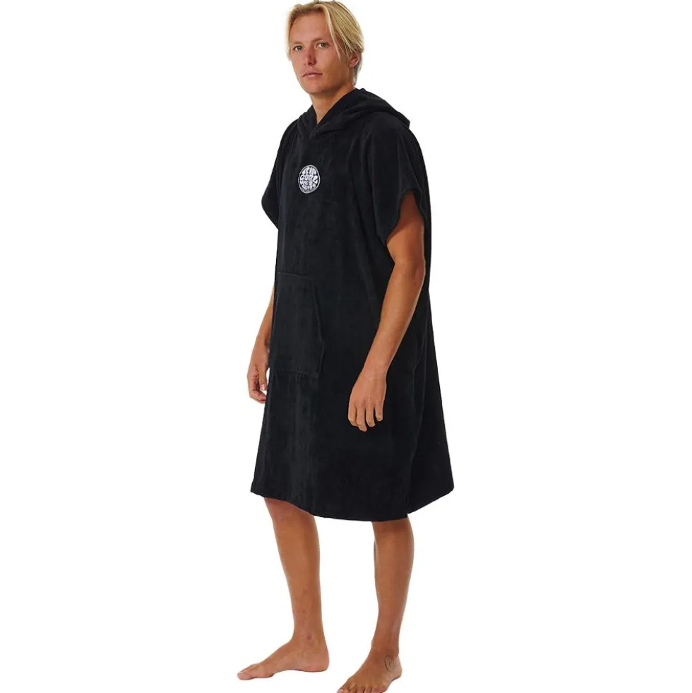 Poncho da bagno Rip Curl Logo Hooded Towel Black