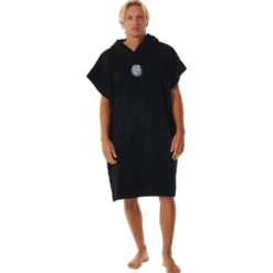 Poncho da bagno Rip Curl Logo Hooded Towel Black