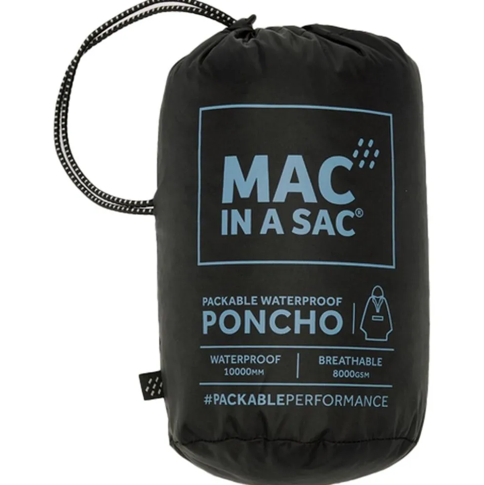 Poncho da pioggia MAC IN A SAC Mias Poncho Black