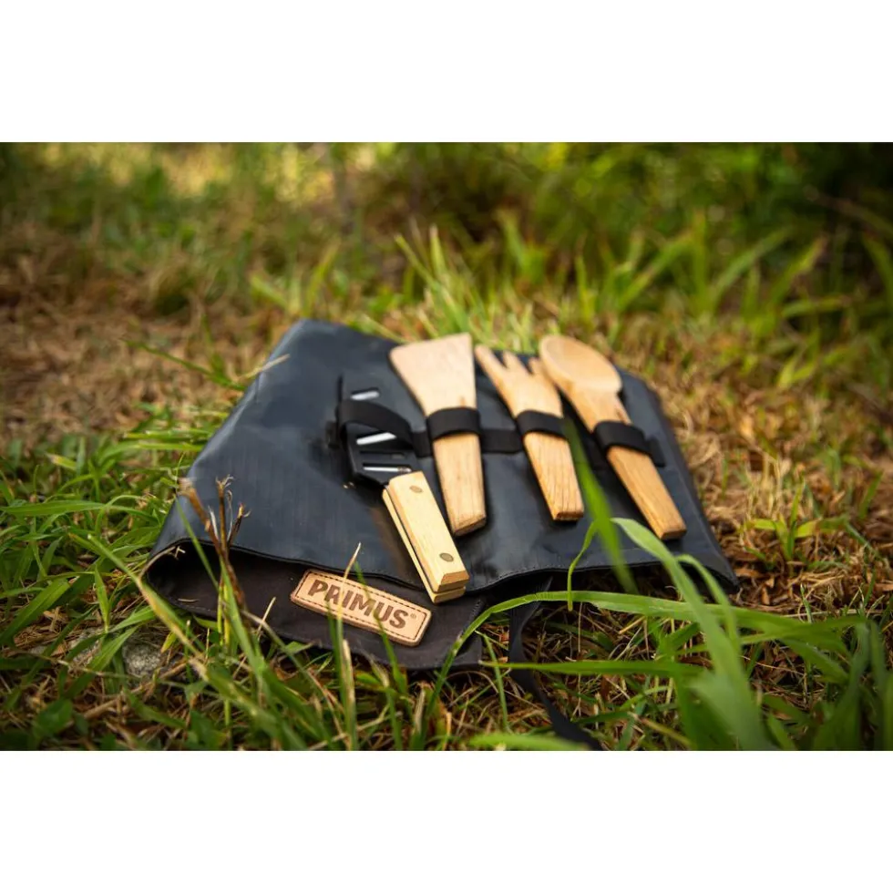 Posate Primus Campfire Prep Set Black Brown