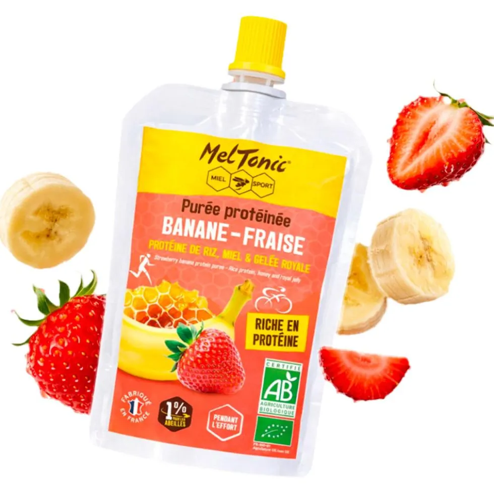 Purè Meltonic Puree Proteinee Bio Banane Fraise