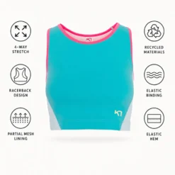 Reggiseni sportivi Kari Traa Linnea Top Blue Lagoon