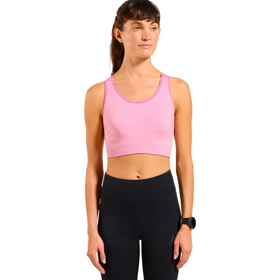Reggiseni sportivi Odlo Seamless Medium Padded Sport Brassière Hyper Pink Melange