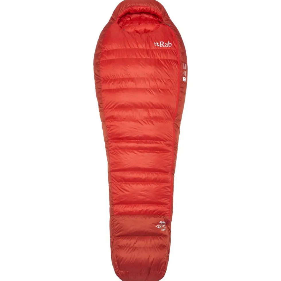 Sacchi a pelo RAB Alpine -12C / 10F Dark Horizon Tuscan Red