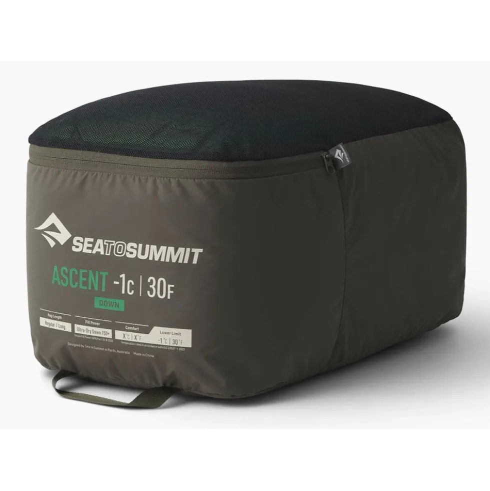 Sacchi a pelo Sea To Summit Ascent -1°C/30°F Melange Green