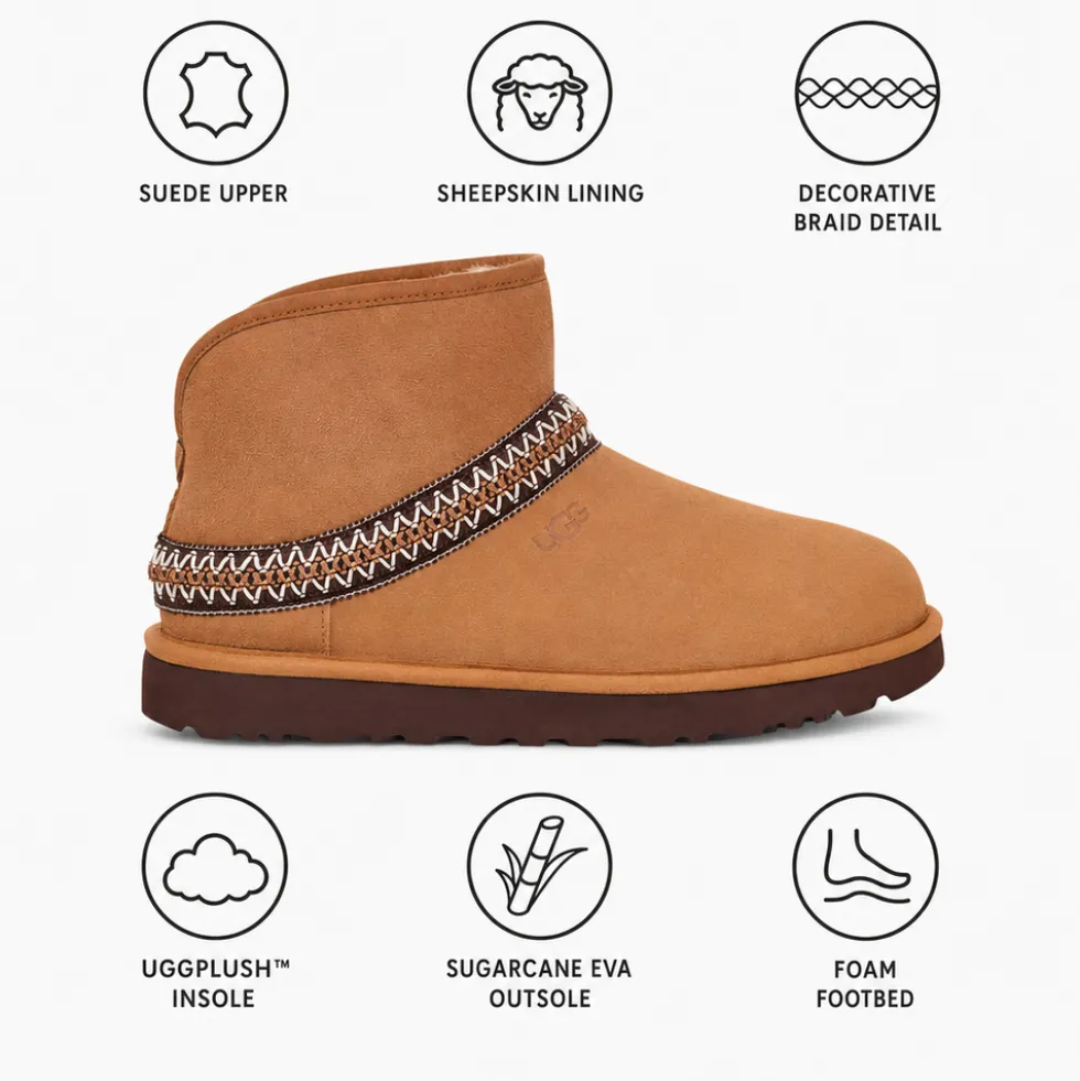 Scarpa UGG W Classic Mini Crescent Chestnut