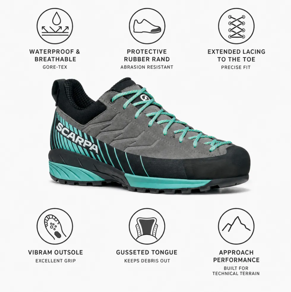 Scarpe da avvicinamento Scarpa Mescalito Gore-Tex Women's Midgray Aqua