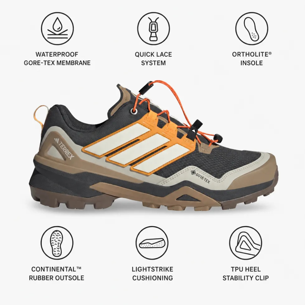 Scarpe da Fast Hiking adidas Terrex Skychaser Gore-Tex Carbon Owhite Puta