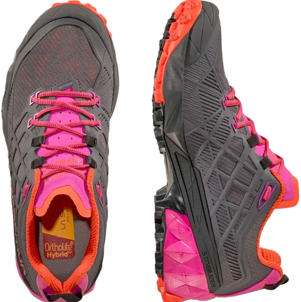 Scarpe da Fast Hiking La Sportiva Akyra II Woman Carbon Cherry Tomato