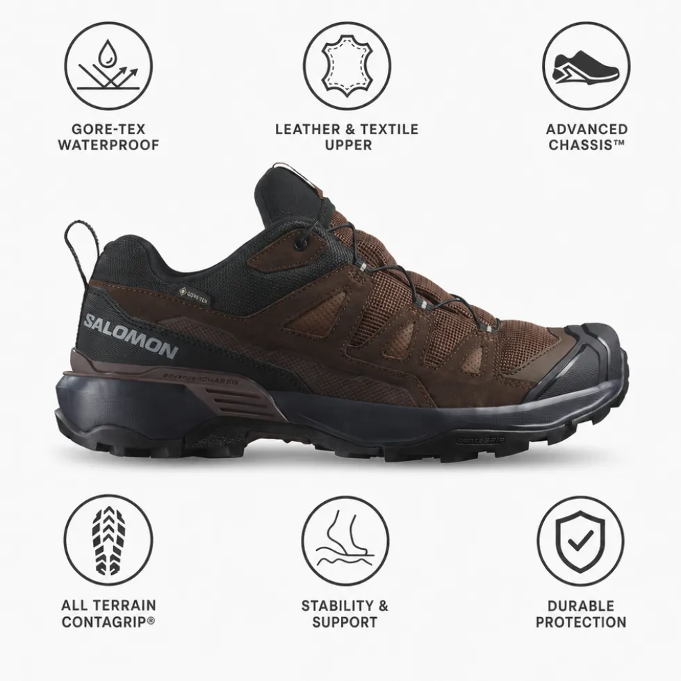 Scarpe da Fast Hiking Salomon X Ultra 360 Ltr Gore-tex Dark Earth Delicioso Sharkskin
