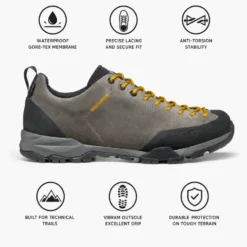 Scarpe da Fast Hiking Scarpa Mojito Trail Gore-Tex Titanium Mustard