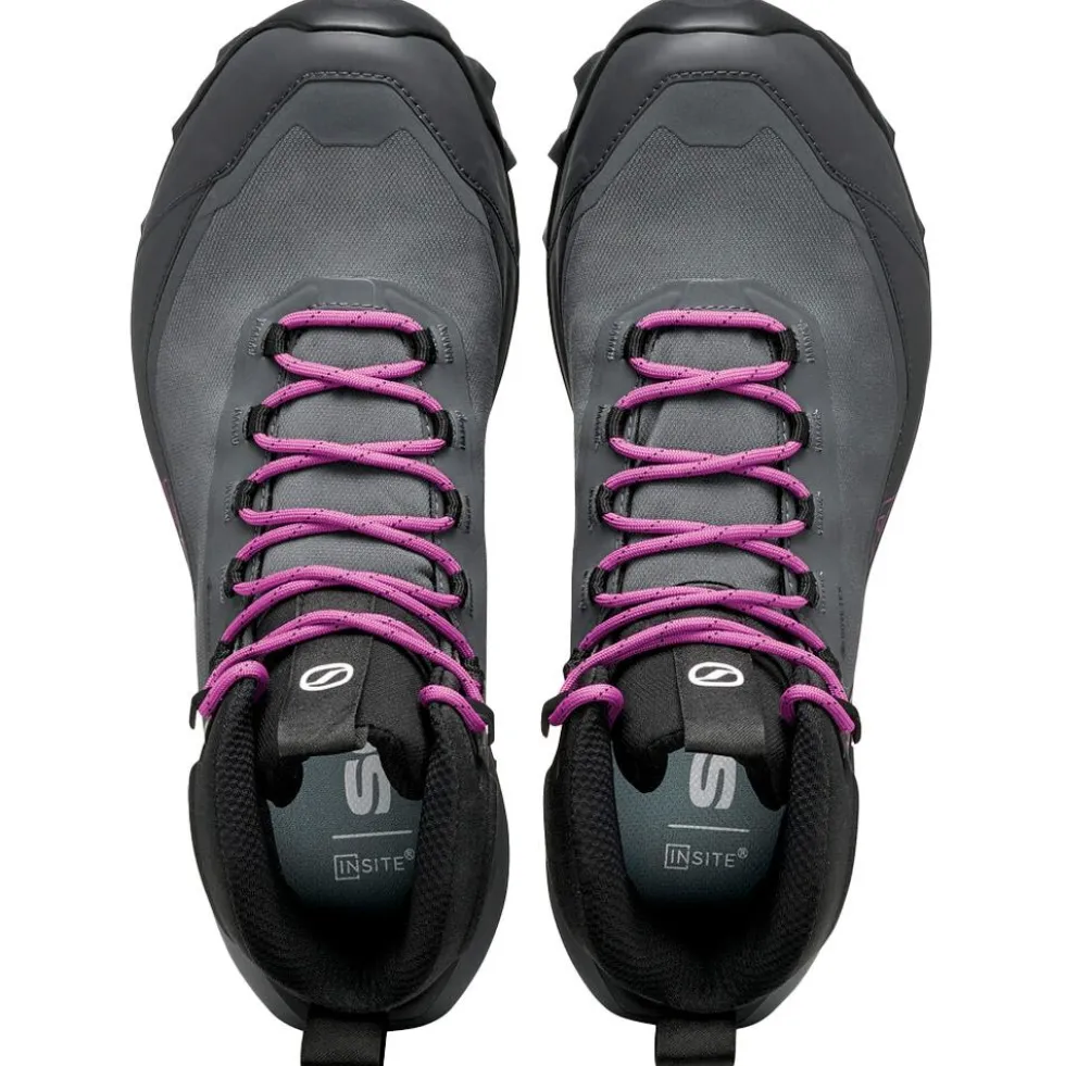 Scarpe da Fast Hiking Scarpa Ribelle Cross 2 Mid Gore-Tex Wmn Dark Gray Purple