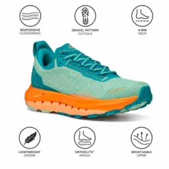 Scarpe da Gravel Running Tecnica Pyrox Hybrid Ws Orange Aqua Green
