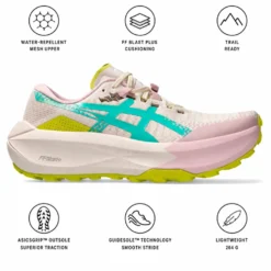 Scarpe da trail Asics Trabuco Max 5 Wmn Mineral Beige Aurora Green