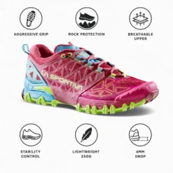 Scarpe da trail La Sportiva Bushido II Woman Red Plum Topaz