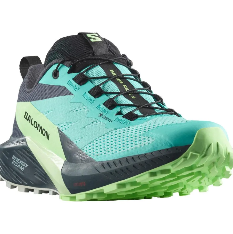 Scarpe da trail Salomon Sense Ride 5 Gore-Tex W Blue Radiance Green Ash India Ink