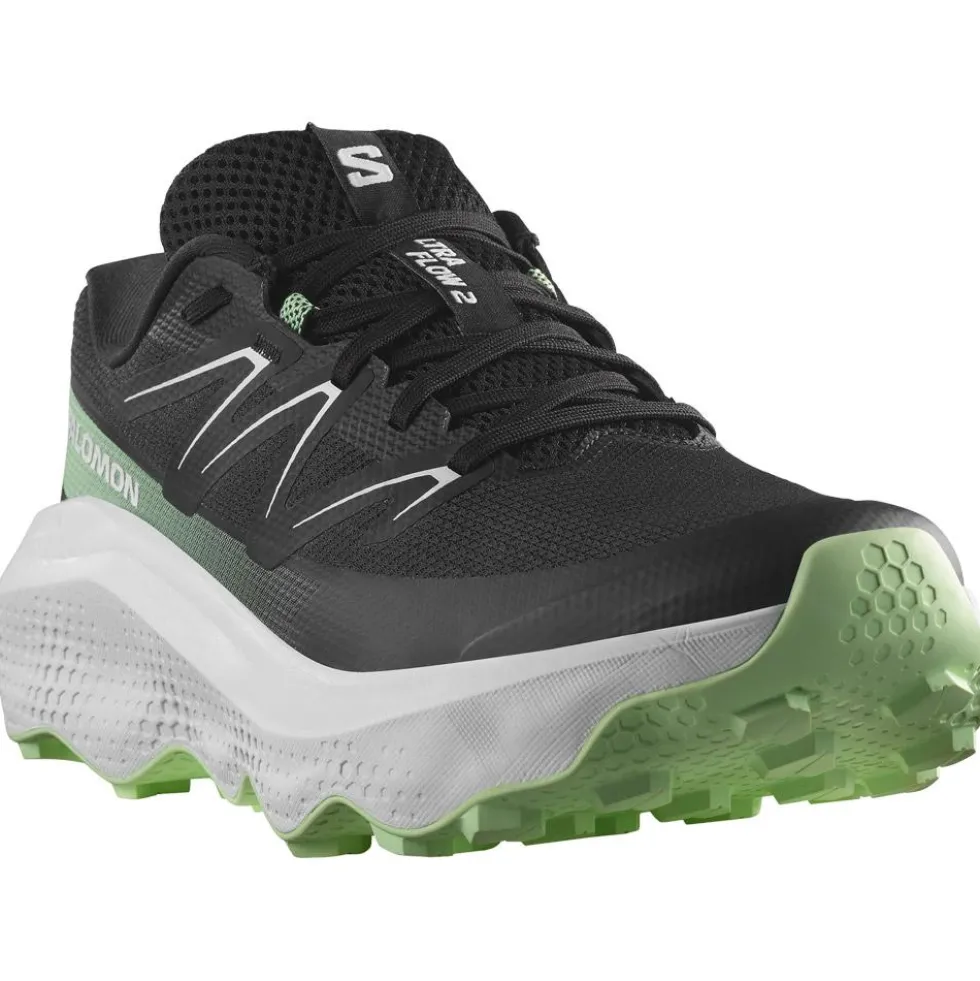 Scarpe da trail Salomon Ultra Flow 2 Black White Patina Green