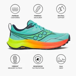 Scarpe da trail Saucony Peregrine 16 Splash Citron