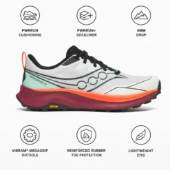 Scarpe da trail Saucony Peregrine 16 White Crimson