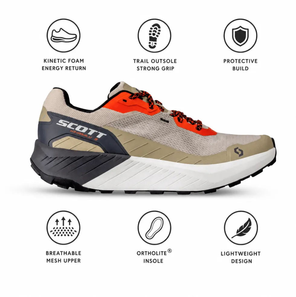 Scarpe da trail Scott Kinabalu 3 Toast Beige Glow Red