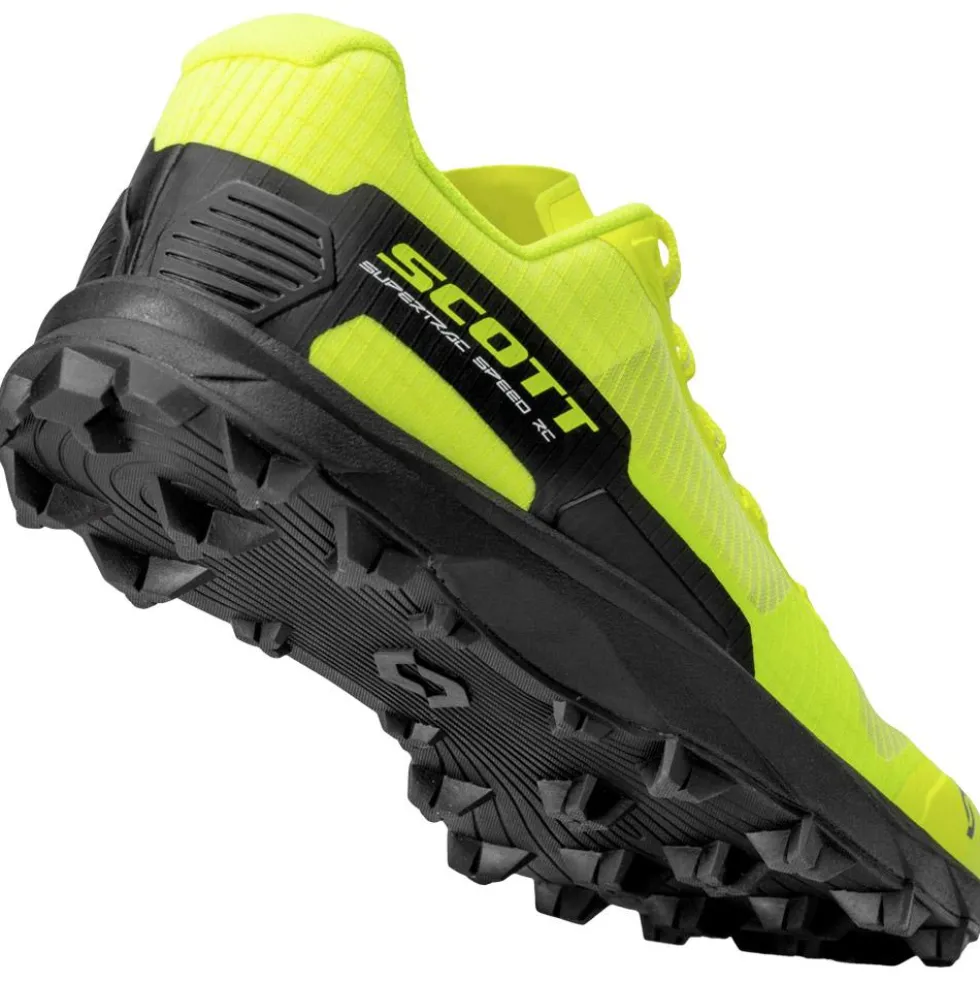 Scarpe da trail Scott Supertrac Speed RC Black Safety Yellow