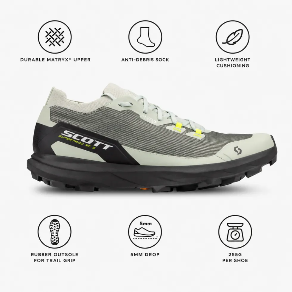 Scarpe da trail Scott Supertrac Rc 3 Spray Grey Black
