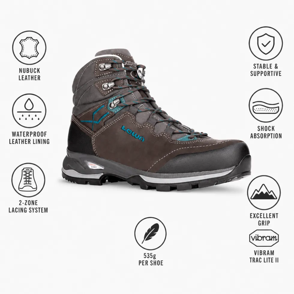 Scarpe escursionismo Lowa Lady Light LL Ardoise Turquoise