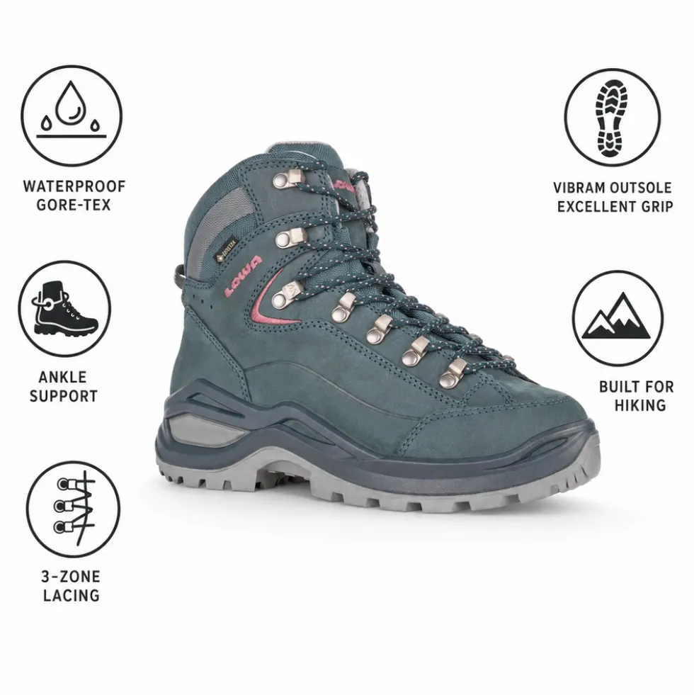 Scarpe escursionismo Lowa Renegade Evo Gore-Tex Mid Ws Steelblue Old Rose