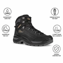 Scarpe escursionismo Lowa Renegade Evo Gore-Tex Mid Black Dun