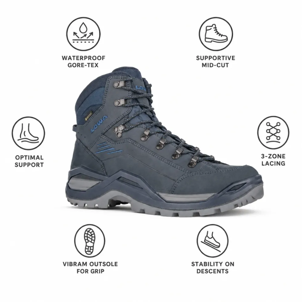 Scarpe escursionismo Lowa Renegade Evo Gore-Tex Mid Navy Blue