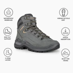 Scarpe escursionismo Lowa Renegade Evo Gore-Tex Mid Ws Graphite Abricot