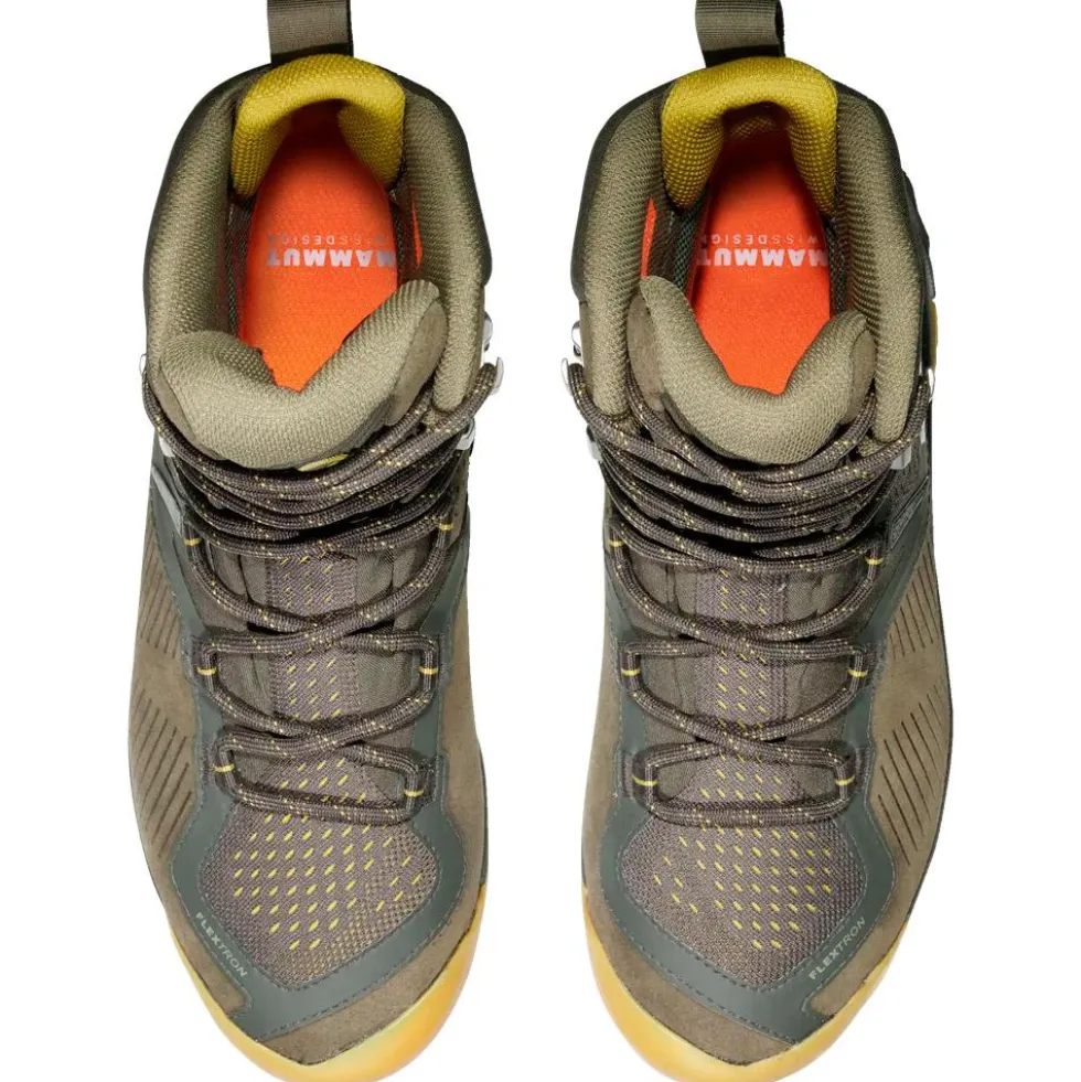 Scarpe escursionismo Mammut Sapuen High Gore-Tex Women dark tin-amber green