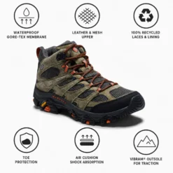 Scarpe escursionismo Merrell Moab 3 Mid Gore-Tex Olive